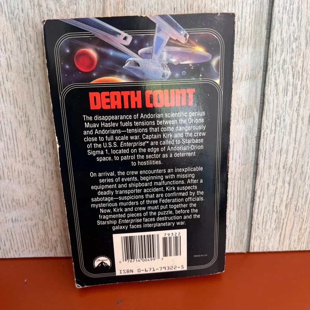 Star Trek Death Count L.A. Graf Paperback Book #62 Pocket Books 1st Print 1992‎